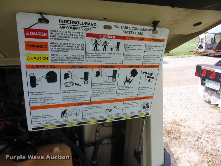 image for item K6423 1997 Ingersoll Rand 185 air compressor