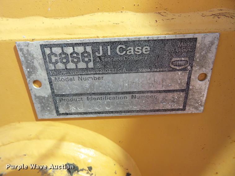 image for item K6427 1995 Case 580 Super L backhoe