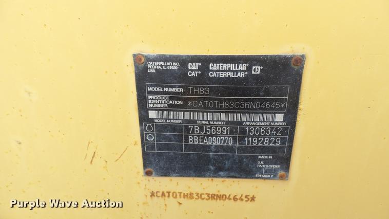 image for item L2293 2001 Caterpillar TH83 telehandler