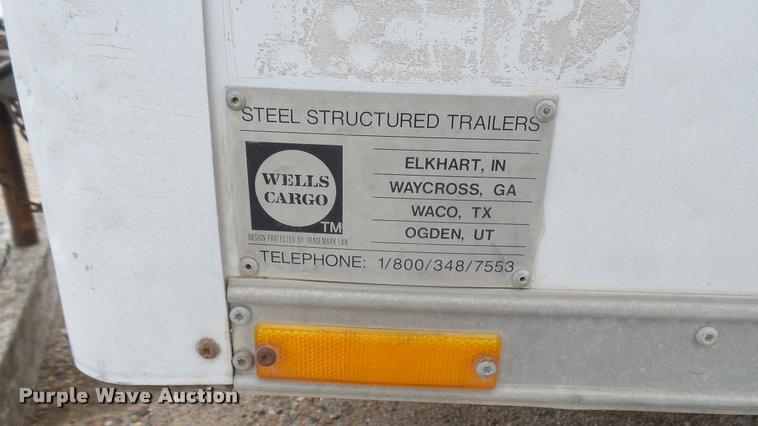 image for item L2295 1991 Wells Cargo enclosed cargo trailer