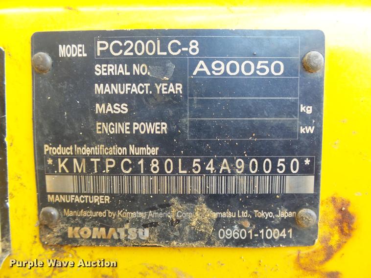 image for item DB4147 2011 Komatsu PC200LC-8 excavator