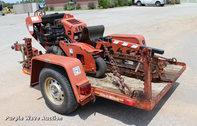 image for item L3224 2011 Ditch Witch RT12 trencher and trailer
