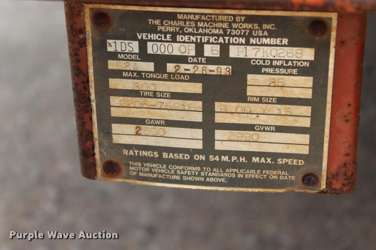 image for item L3224 2011 Ditch Witch RT12 trencher and trailer