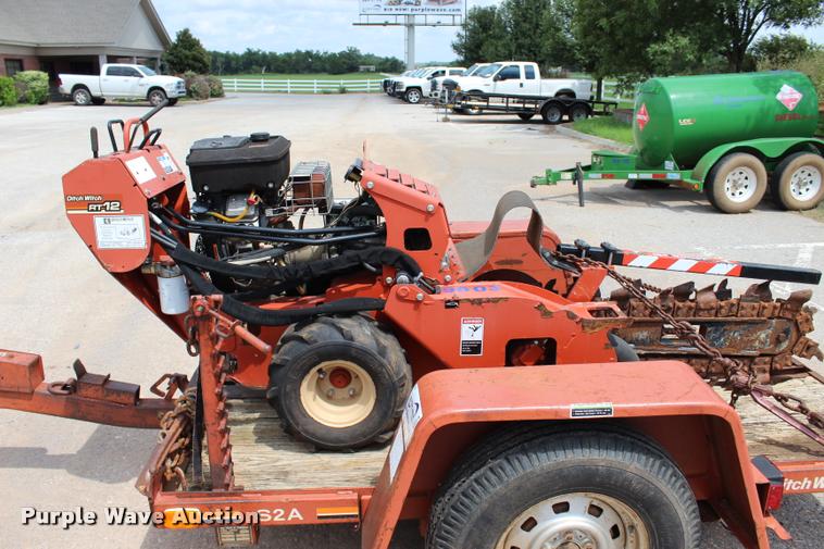image for item L3224 2011 Ditch Witch RT12 trencher and trailer
