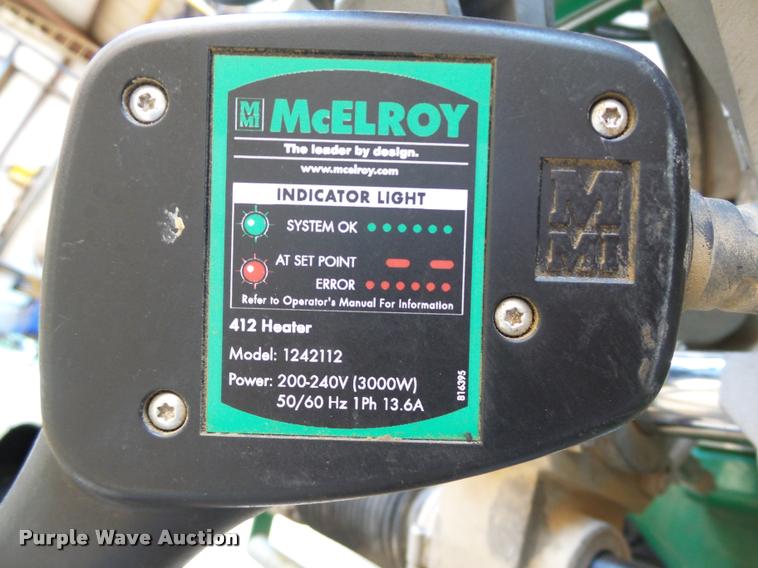 image for item L3241 Mcelroy TracStar 412 pipe fusion machine