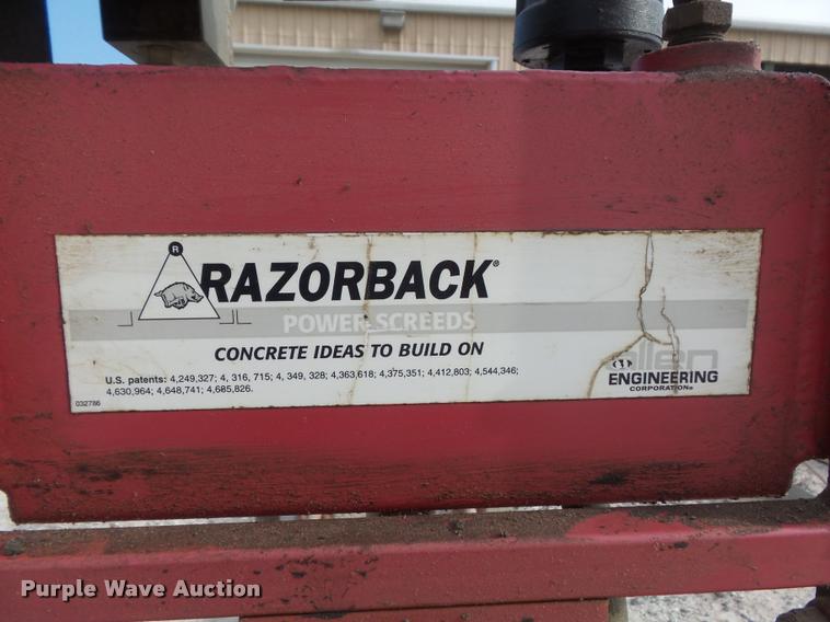 image for item CC9603 Allen Engineering Razorback 12ED power screed