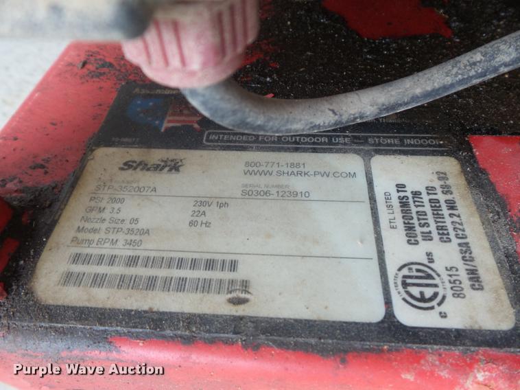 image for item CC9606 Shark STP-3520A pressure washer