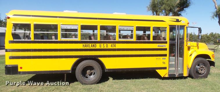 image for item DB3494 1996 Ford B800 Blue Bird school bus