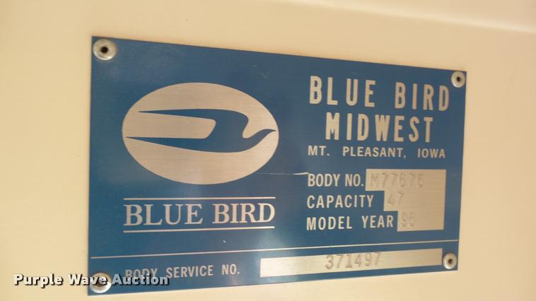 image for item DB3494 1996 Ford B800 Blue Bird school bus