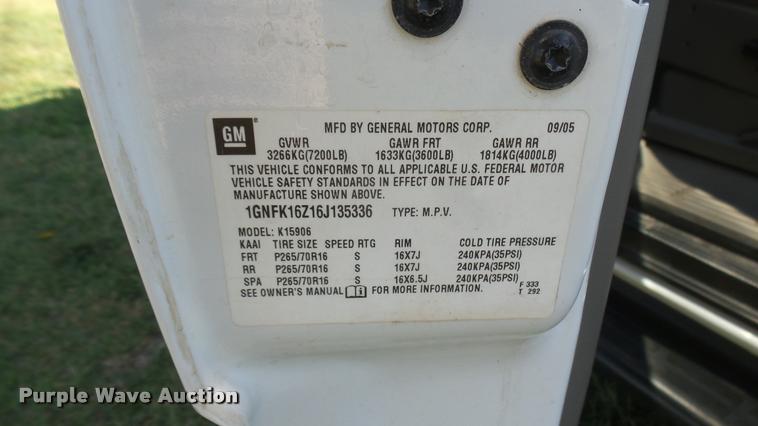 image for item DB3495 2006 Chevrolet Suburban 1500 SUV