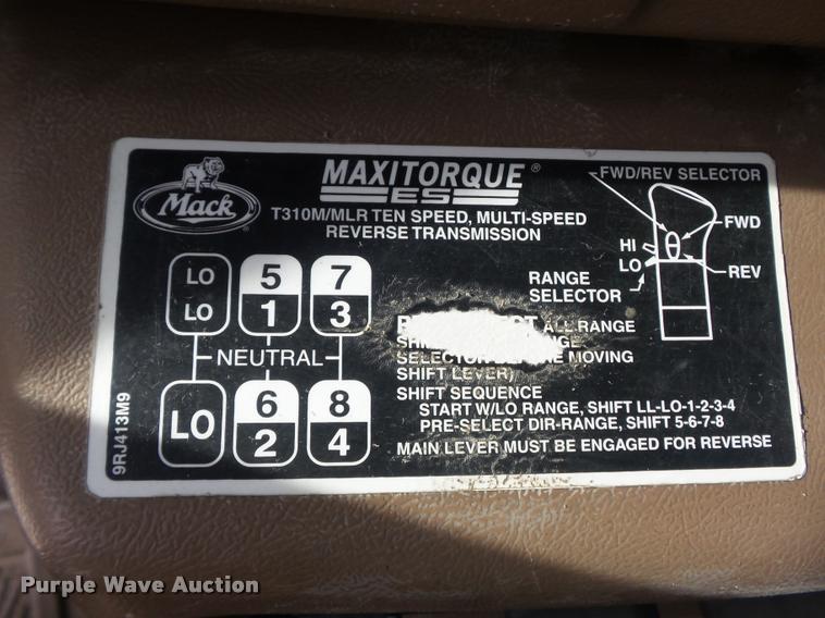 image for item DB6443 2004 Mack CV713 dump truck