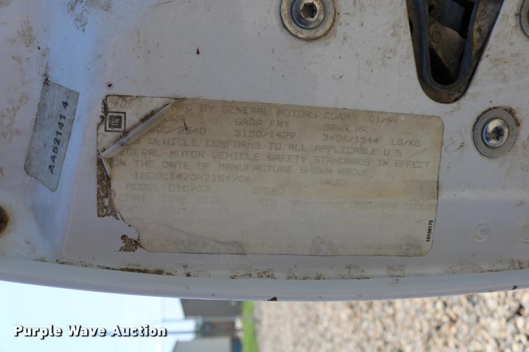 image for item DB9252 1994 Chevrolet 1500 pickup truck