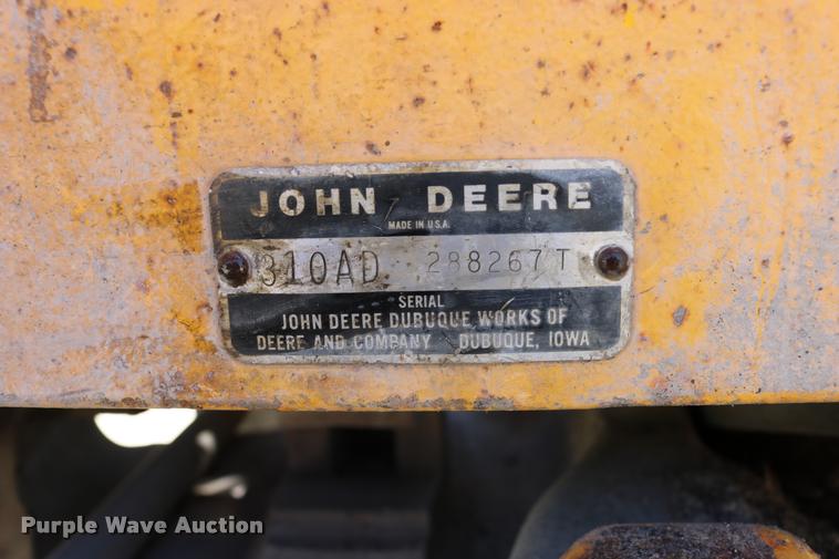 image for item DB9254 1978 John Deere 310AD backhoe