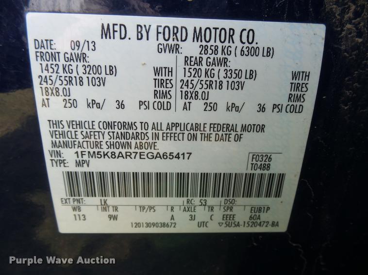 image for item DC3887 2014 Ford Explorer Police Interceptor SUV