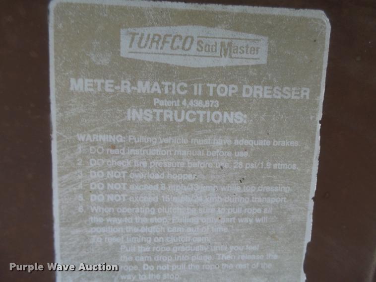 image for item DC3891 Turfco 85420 sand spreader