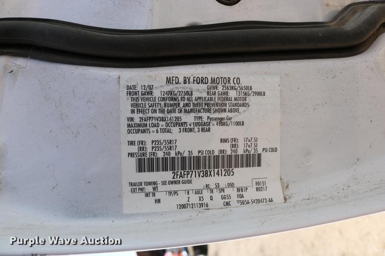 image for item DD0130 2008 Ford Crown Victoria Police Interceptor