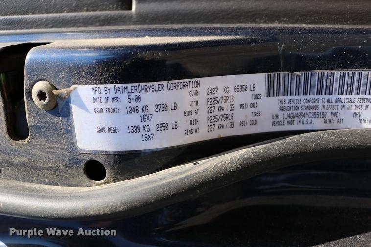 image for item DD0203 2000 Jeep Grand Cherokee SUV