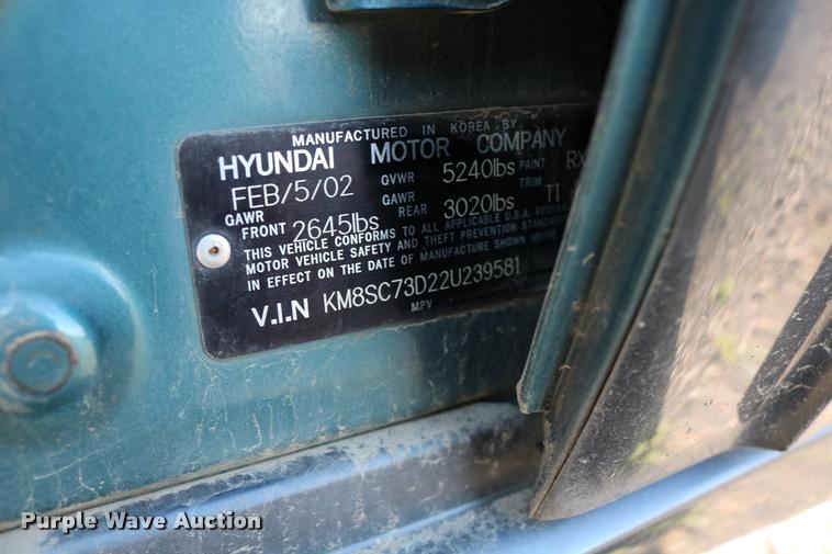 image for item DD0205 2002 Hyundai Santa Fe SUV