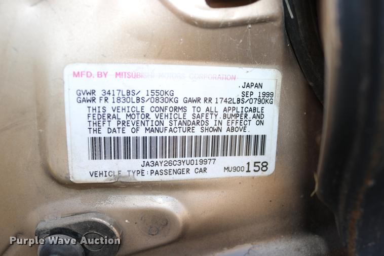 image for item DD0212 2000 Mitsubishi Mirage