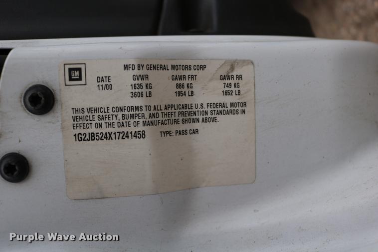 image for item DD0216 2001 Pontiac Sunfire