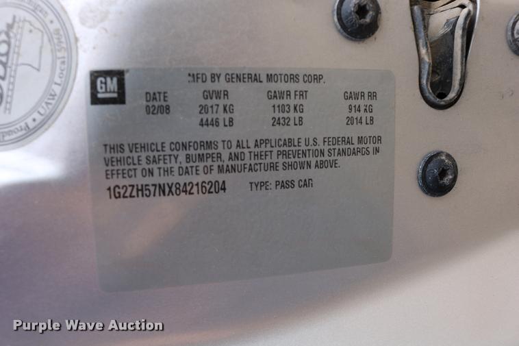 image for item DD0218 2008 Pontiac G6