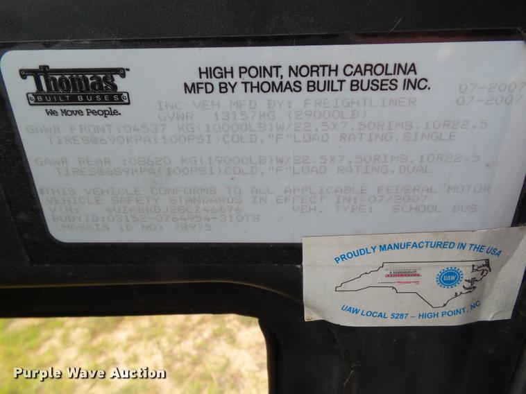 image for item DH9403 2008 Freightliner B2 school bus