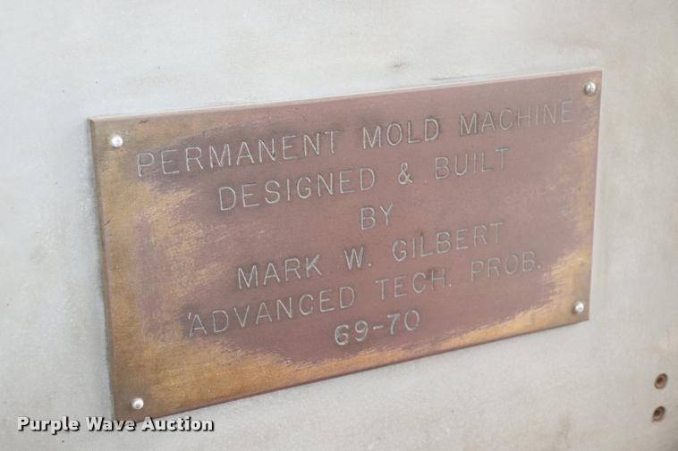 image for item DQ9302 1970 shop built permanent mold casting machine