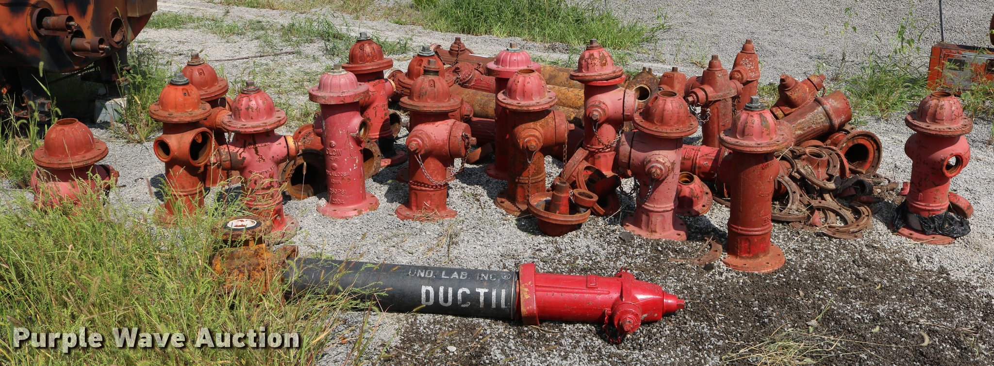 Approximately 30 fire hydrant pieces in Scranton, KS Item DW9769 sold
