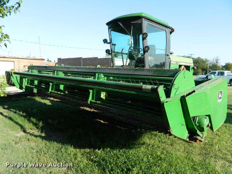 image for item DB1132 1985 John Deere 3830 self-propelled windrower