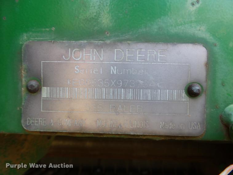 image for item DB4152 1994 John Deere 535 round baler