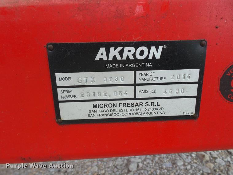 image for item DD1545 2014 Akron GTX3230 grain bagger
