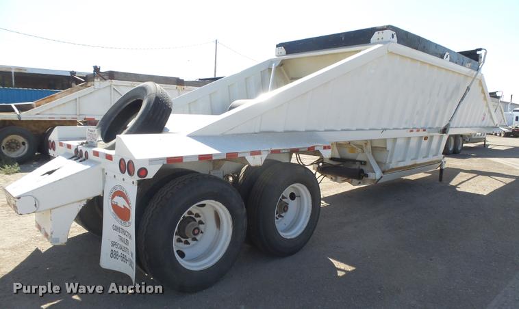 image for item DC3873 2012 Construction Specialist Packmule BDT-40 bottom dump trailer