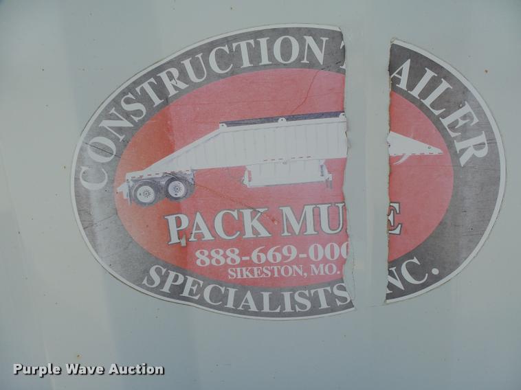 image for item DC3873 2012 Construction Specialist Packmule BDT-40 bottom dump trailer