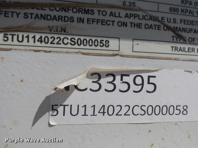 image for item DC3873 2012 Construction Specialist Packmule BDT-40 bottom dump trailer