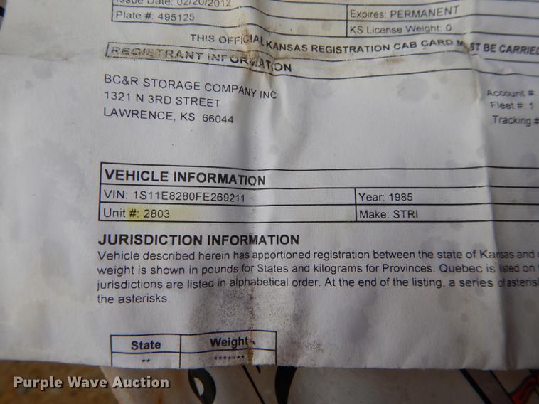 image for item DD0816 1985 Strick dry van trailer