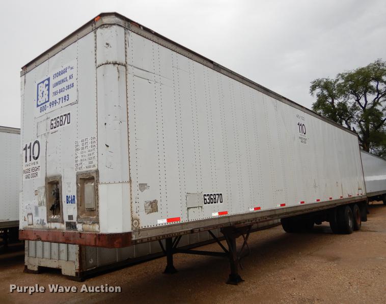 image for item DD0822 1989 Dorsey SIDT-86-LS-PB dry van trailer