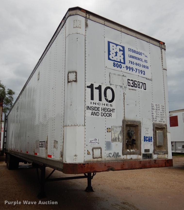 image for item DD0822 1989 Dorsey SIDT-86-LS-PB dry van trailer