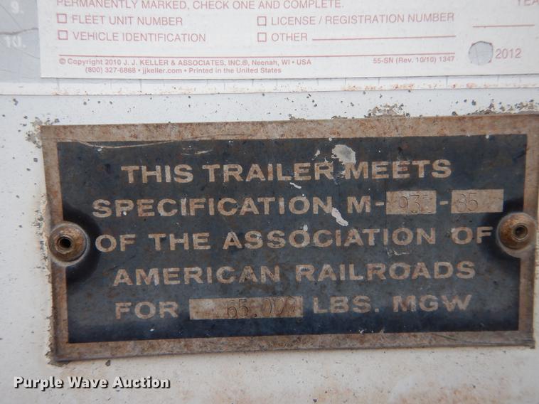 image for item DD0822 1989 Dorsey SIDT-86-LS-PB dry van trailer