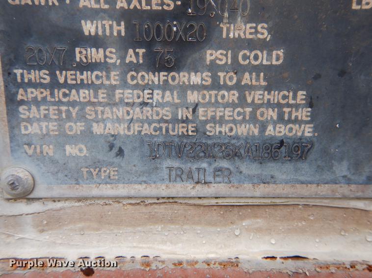 image for item DD0822 1989 Dorsey SIDT-86-LS-PB dry van trailer