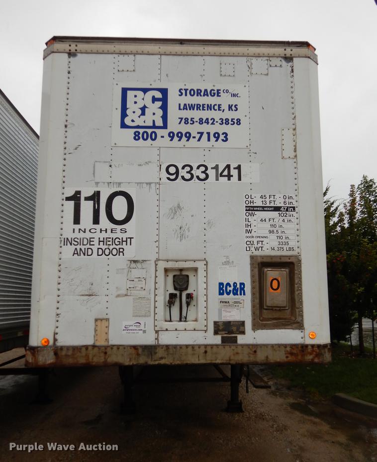 image for item DD0823 1989 Dorsey dry van trailer