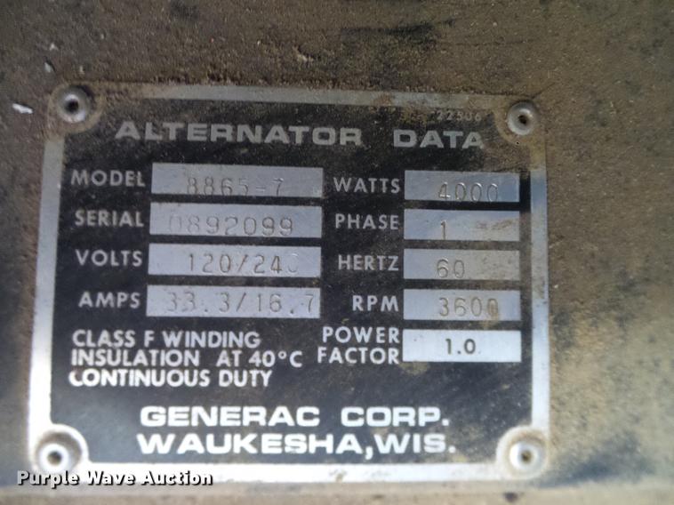 image for item DA6881 Generac 64000 generator