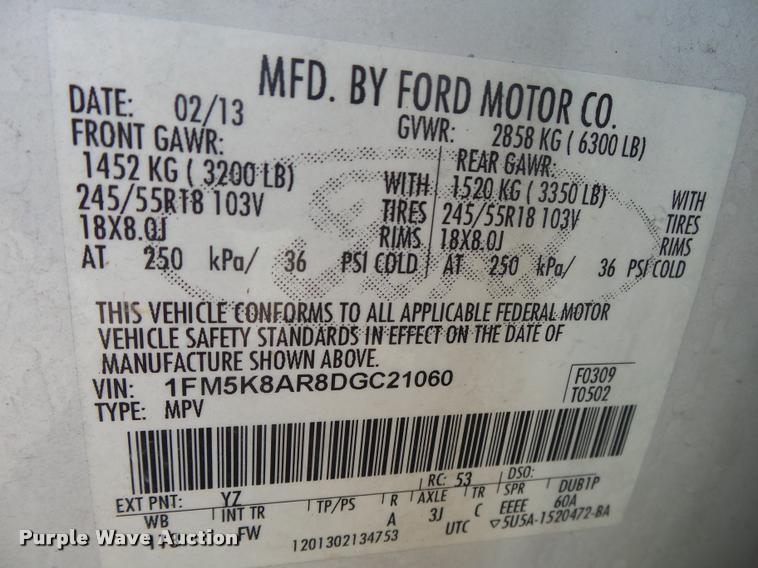 image for item DB7393 2013 Ford Explorer Police SUV