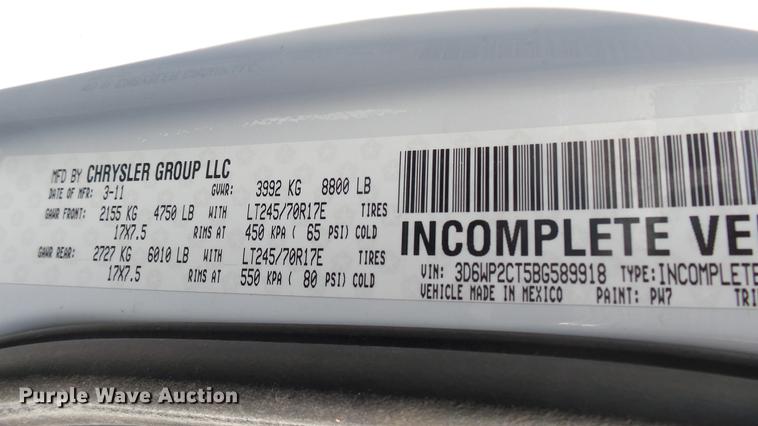 image for item DC1760 2011 Dodge Ram 2500HD Crew Cab animal control pickup truck