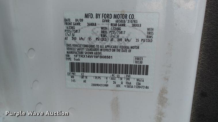 image for item DC2496 2009 Ford F150 XL SuperCab pickup truck