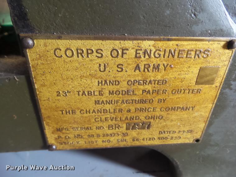 image for item DH9438 Chandler & Price paper cutter