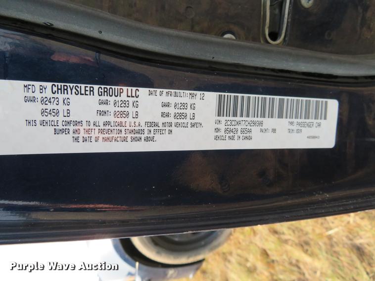 image for item L2261 2012 Dodge Charger Police