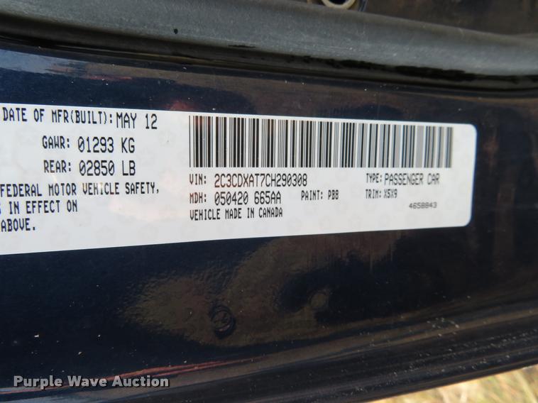 image for item L2261 2012 Dodge Charger Police