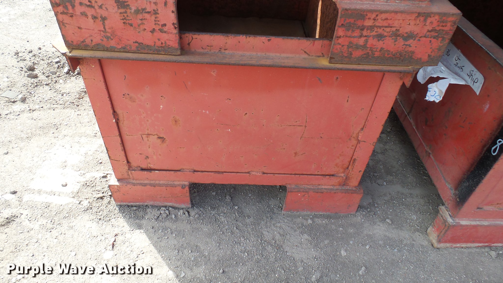 (4) steel storage bins in Wichita, KS Item G1471 sold Purple Wave