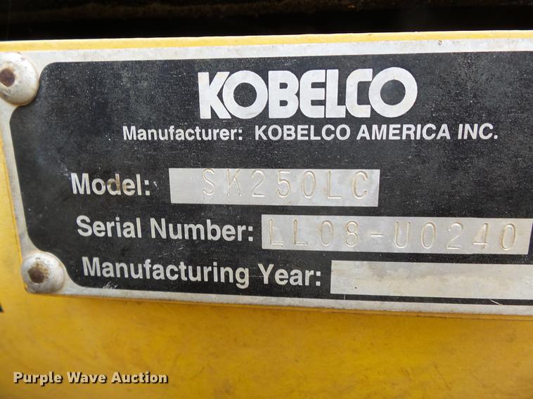image for item DA2372 2000 Kobelco SK250LC excavator