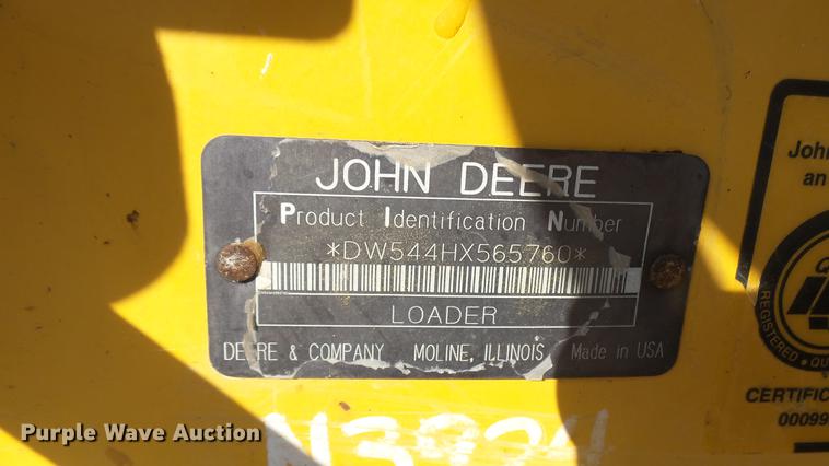 image for item DC1751 1998 John Deere 544H wheel loader